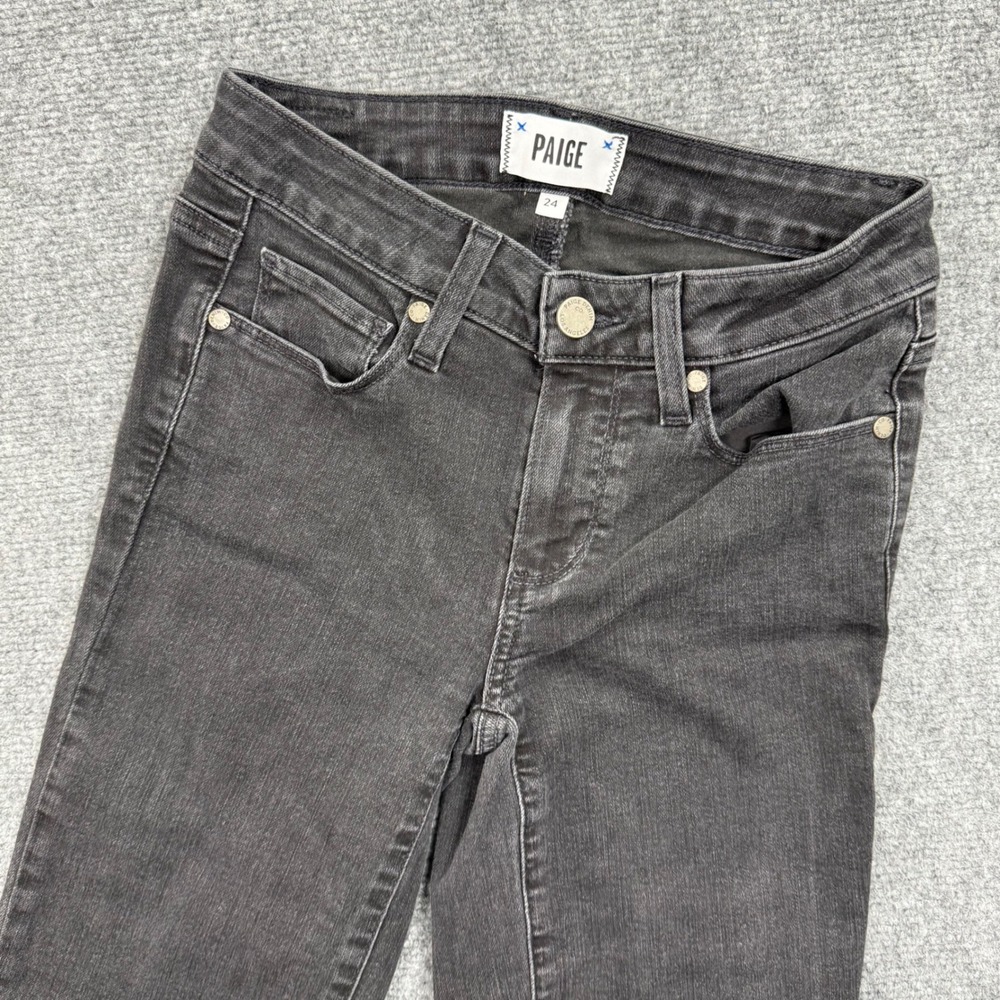PAIGE Pants Size 24 Verdugo Ankle Black Crow Denim‎ Jeans Skinny Fit Women's